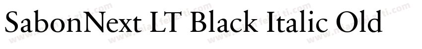 SabonNext LT Black Italic Old Style字体转换